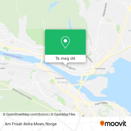 Am Frisør Anita Moen kart