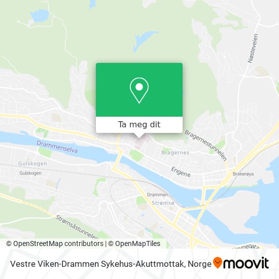 Vestre Viken-Drammen Sykehus-Akuttmottak kart