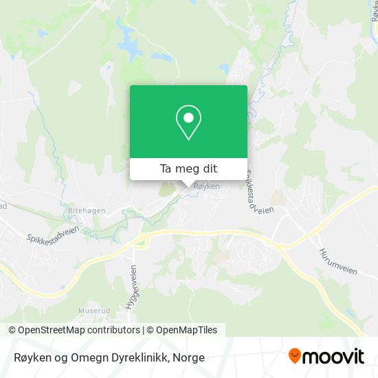 Røyken og Omegn Dyreklinikk kart