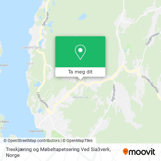 Treskjæring og Møbeltapetsering Ved Sia3verk kart
