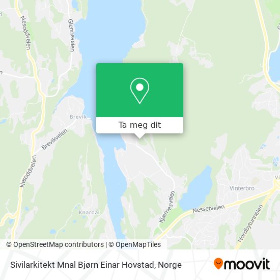Sivilarkitekt Mnal Bjørn Einar Hovstad kart