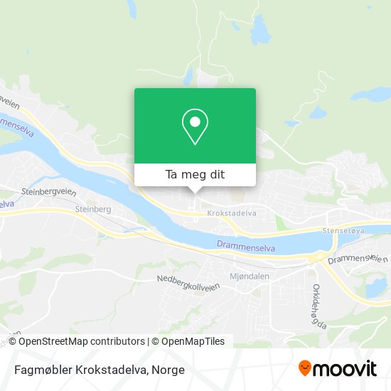 Fagmøbler Krokstadelva kart