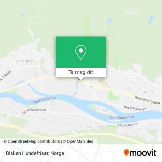 Bisken Hundefrisør kart