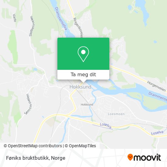Føniks bruktbutikk kart