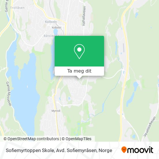 Sofiemyrtoppen Skole, Avd. Sofiemyråsen kart