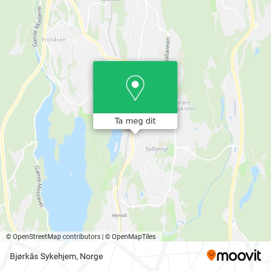 Bjørkås Sykehjem kart