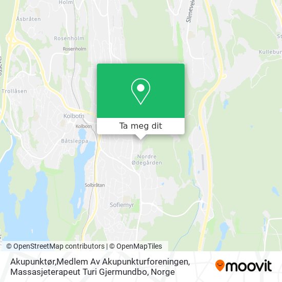 Akupunktør,Medlem Av Akupunkturforeningen, Massasjeterapeut Turi Gjermundbo kart