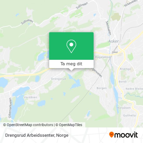 Drengsrud Arbeidssenter kart