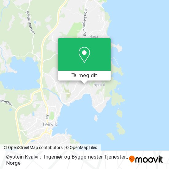 Øystein Kvalvik -Ingeniør og Byggemester Tjenester. kart