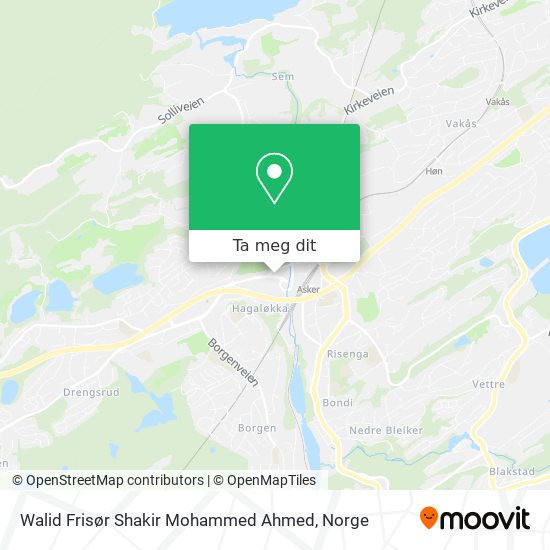 Walid Frisør Shakir Mohammed Ahmed kart