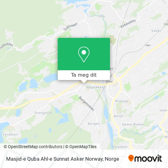 Masjid-e Quba Ahl-e Sunnat Asker Norway kart