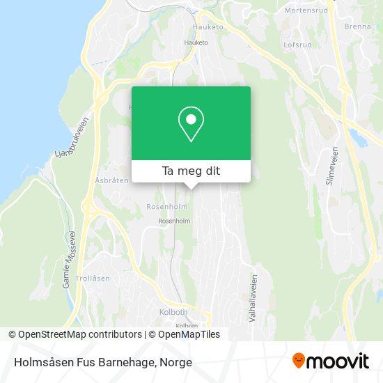 Holmsåsen Fus Barnehage kart