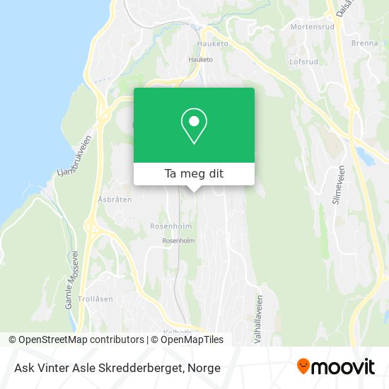 Ask Vinter Asle Skredderberget kart