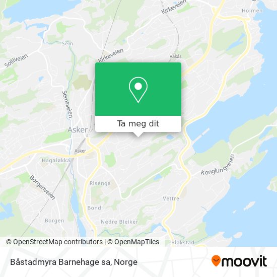 Båstadmyra Barnehage sa kart
