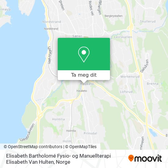 Elisabeth Bartholomé Fysio- og Manuellterapi Elisabeth Van Hulten kart