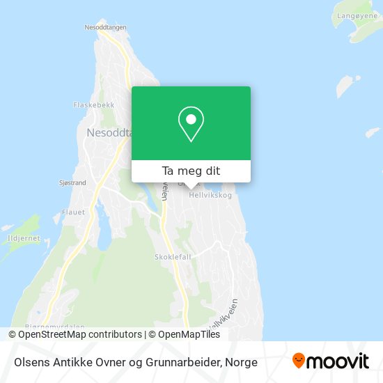 Olsens Antikke Ovner og Grunnarbeider kart