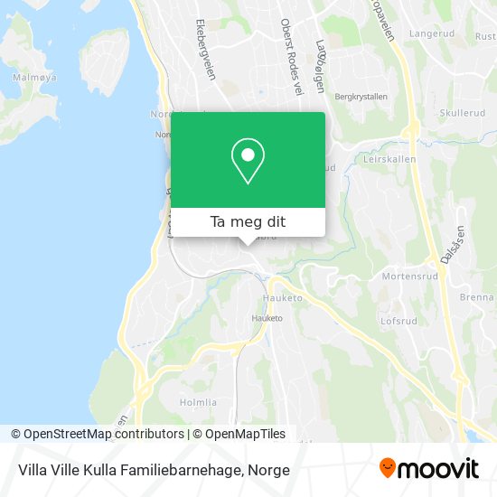 Villa Ville Kulla Familiebarnehage kart