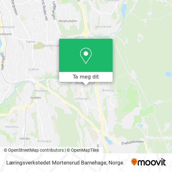 Læringsverkstedet Mortensrud Barnehage kart