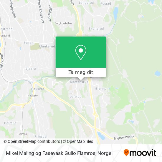 Mikel Maling og Fasevask Gulio Flamros kart