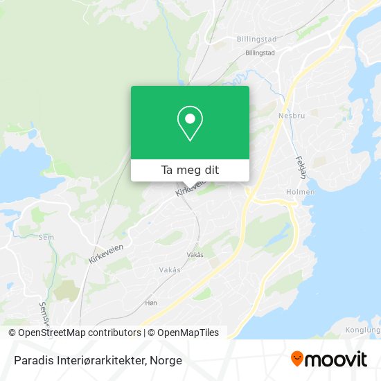 Paradis Interiørarkitekter kart