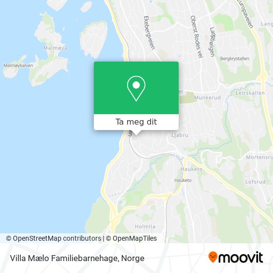 Villa Mælo Familiebarnehage kart