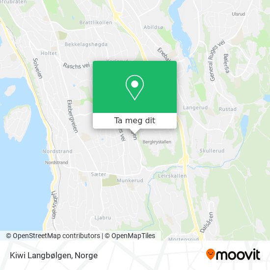 Kiwi Langbølgen kart