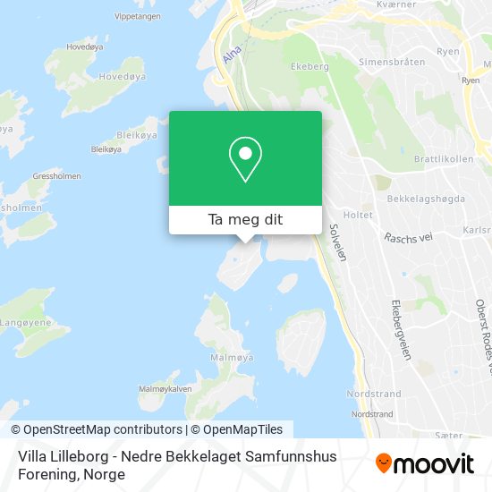 Villa Lilleborg - Nedre Bekkelaget Samfunnshus Forening kart