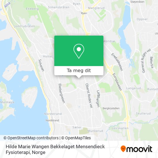 Hilde Marie Wangen Bekkelaget Mensendieck Fysioterapi kart