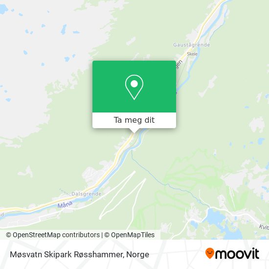 Møsvatn Skipark Røsshammer kart