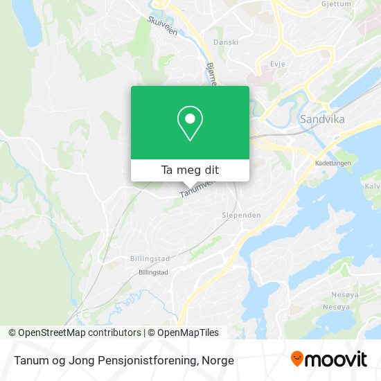 Tanum og Jong Pensjonistforening kart