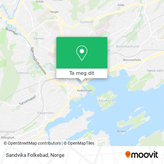 Sandvika Folkebad kart