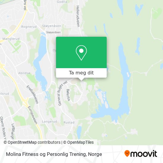 Molina Fitness og Personlig Trening kart