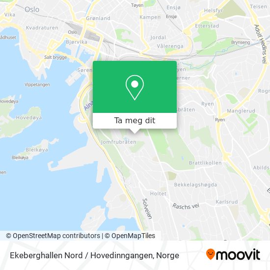 Ekeberghallen Nord / Hovedinngangen kart