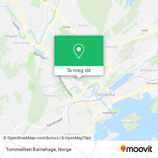 Tommeliten Barnehage kart