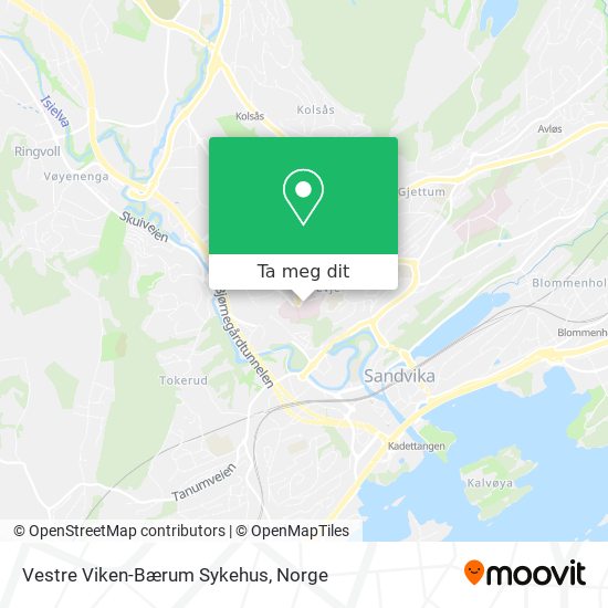 Vestre Viken-Bærum Sykehus kart