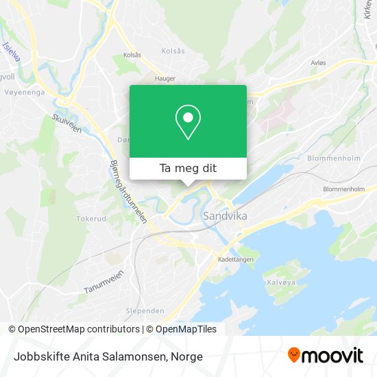 Jobbskifte Anita Salamonsen kart