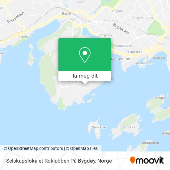 Selskapslokalet Roklubben På Bygdøy kart