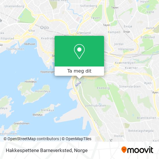 Hakkespettene Barneverksted kart