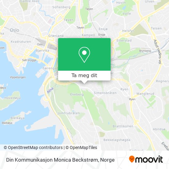 Din Kommunikasjon Monica Beckstrøm kart