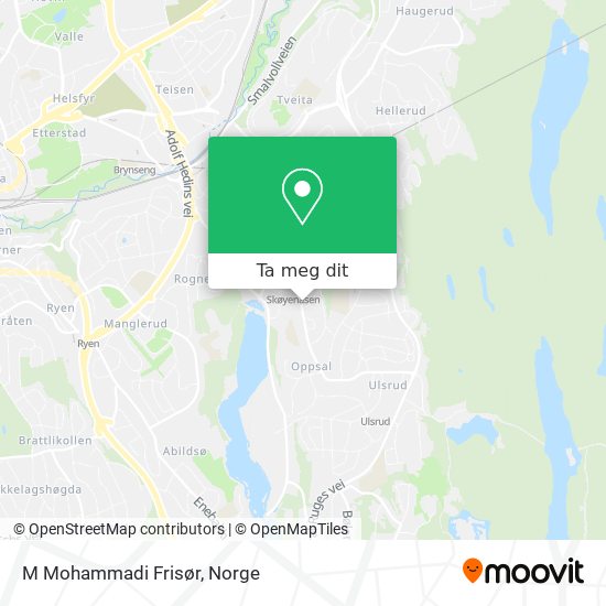 M Mohammadi Frisør kart