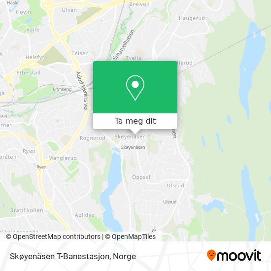 Skøyenåsen T-Banestasjon kart