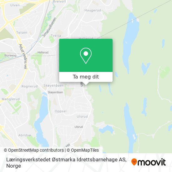 Læringsverkstedet Østmarka Idrettsbarnehage AS kart