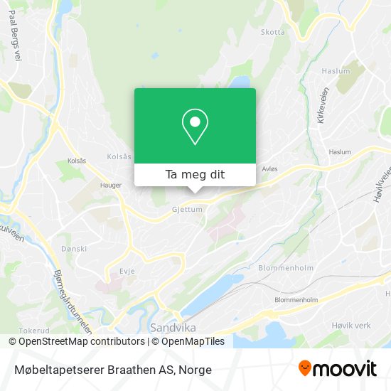 Møbeltapetserer Braathen AS kart