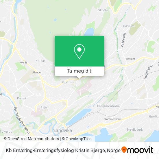 Kb Ernæring-Ernæringsfysiolog Kristin Bjørge kart