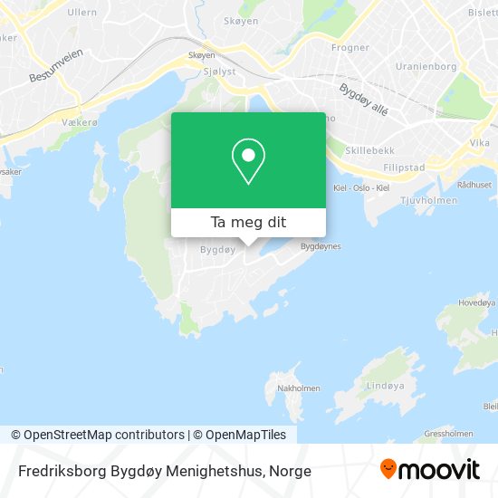 Fredriksborg Bygdøy Menighetshus kart