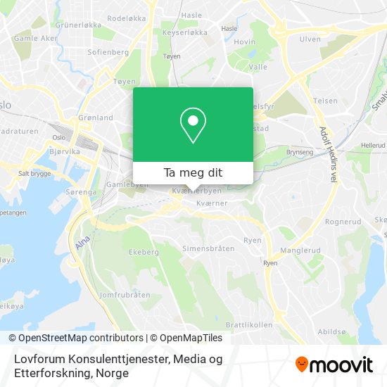 Lovforum Konsulenttjenester, Media og Etterforskning kart