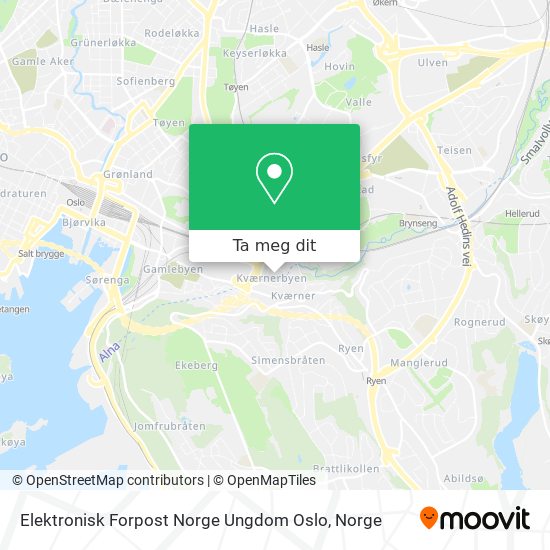 Elektronisk Forpost Norge Ungdom Oslo kart