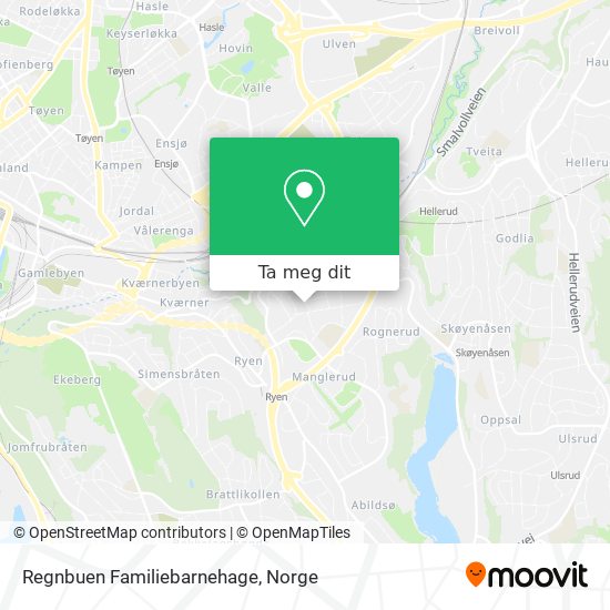 Regnbuen Familiebarnehage kart