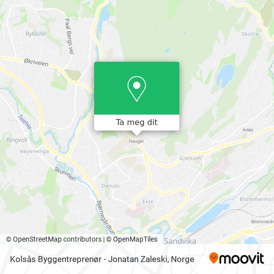 Kolsås Byggentreprenør - Jonatan Zaleski kart