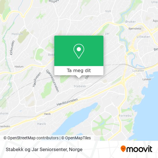 Stabekk og Jar Seniorsenter kart